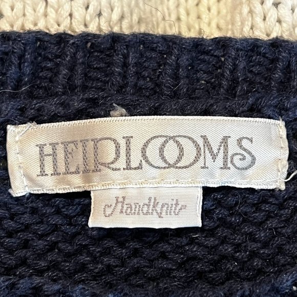 Intricate Design! HEIRLOOMS Hand Knit Ski Village Christmas Holiday Swea… - Picture 4 of 13
